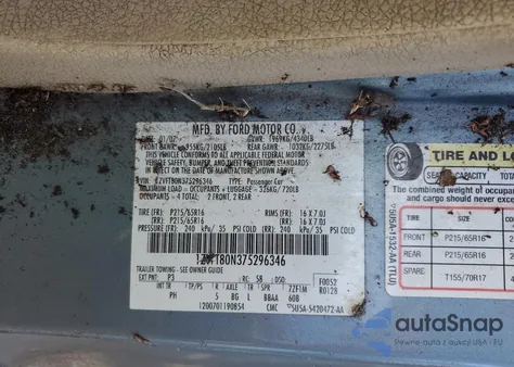 2007 Ford Mustang from USA, damaged, VIN 1ZVFT80N375296346